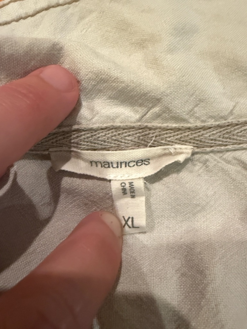 Maurices Light Tan Utility Lace Jacket Pockets travel safari size XL - Picture 8 of 10